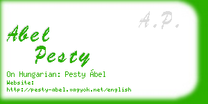 abel pesty business card